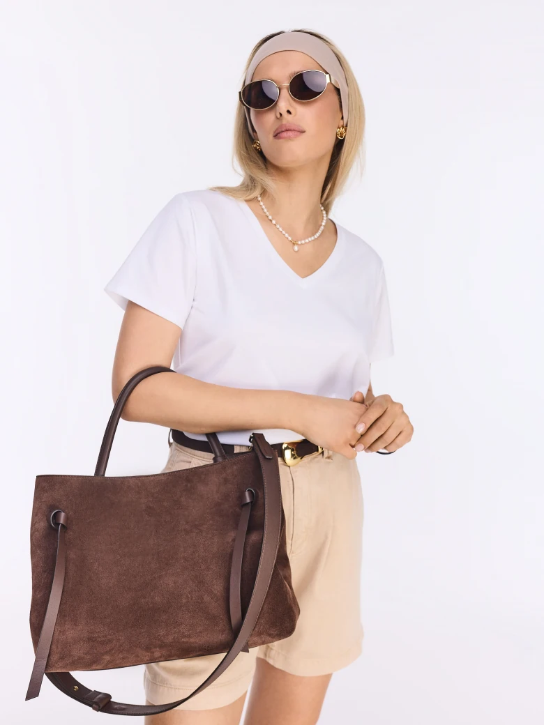 White blouse with a V-neck