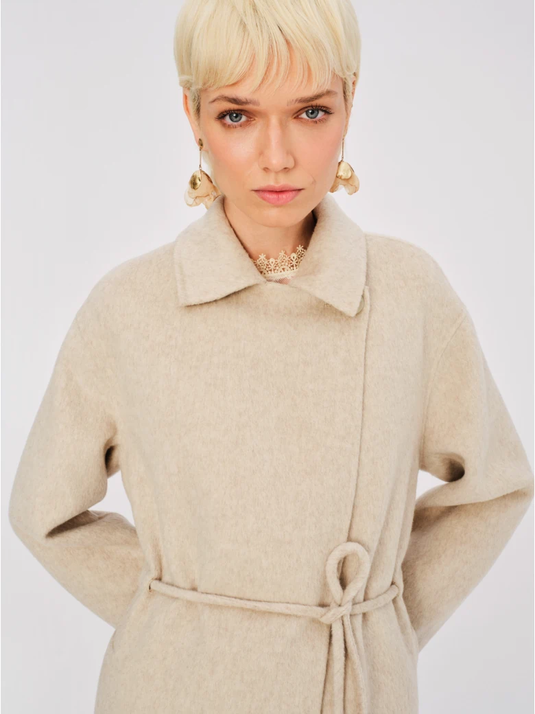 Classic beige double-faced coat