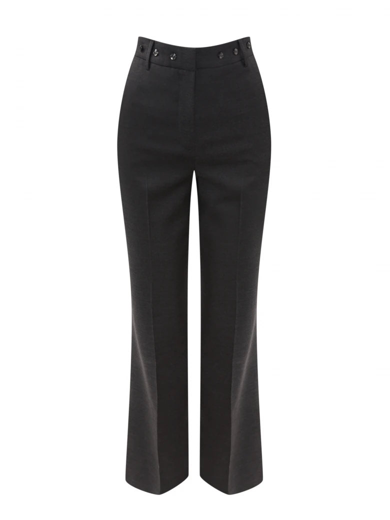Dark gray elegant pants with straight legs