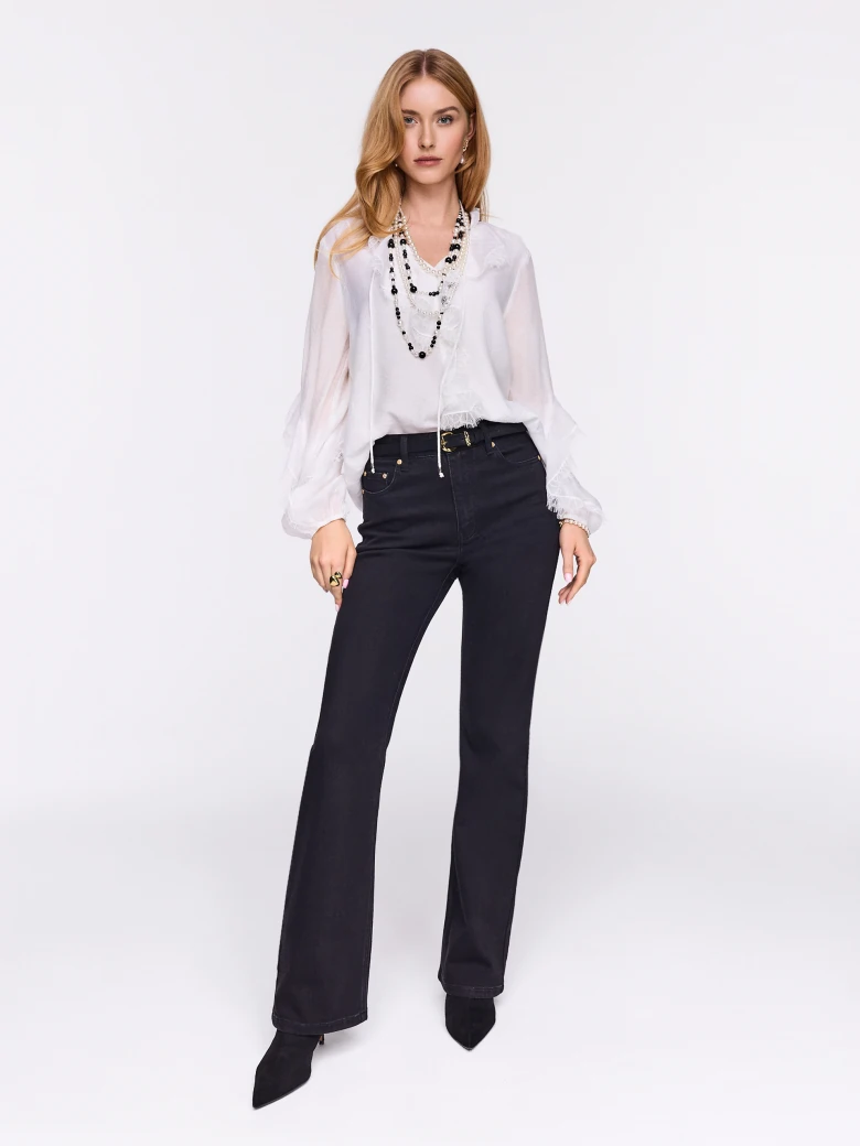 Black high-waisted jeans