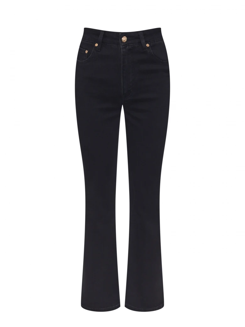 Black high-waisted jeans
