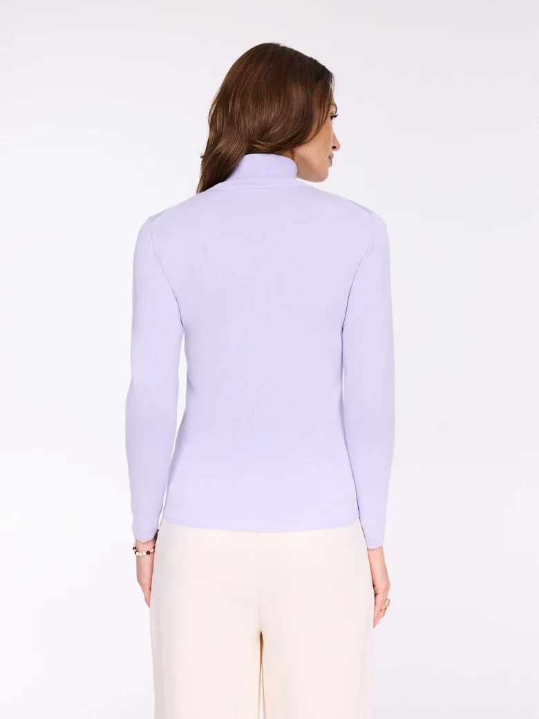 Lilac turtleneck sweater