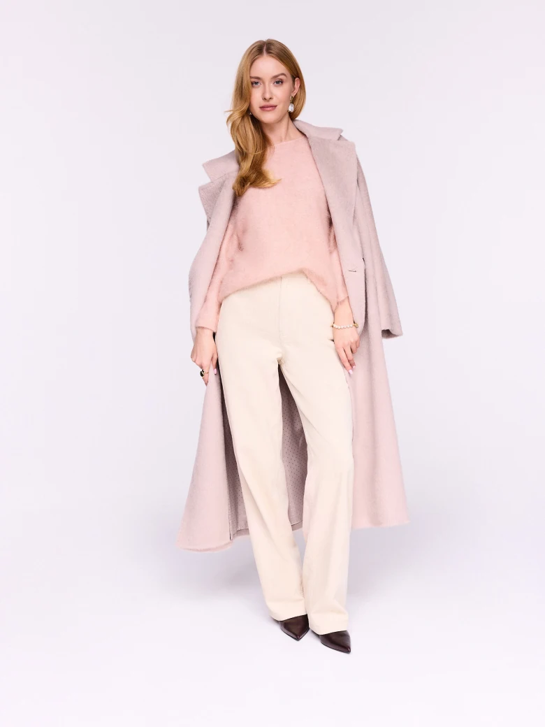 Powder pink delicate mohair sweater