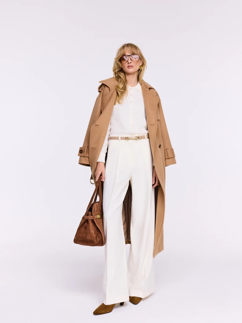 Wool sweater with cashmere