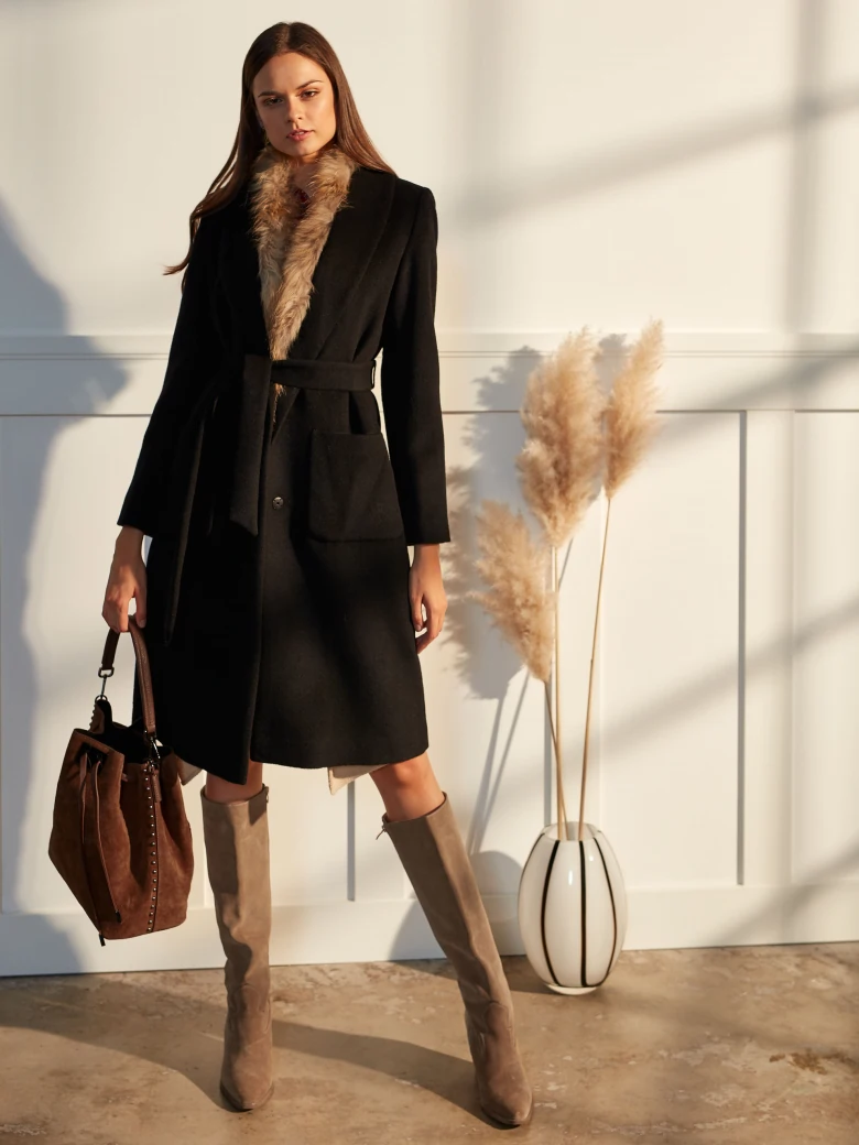 WOOL AND ANGORA COAT