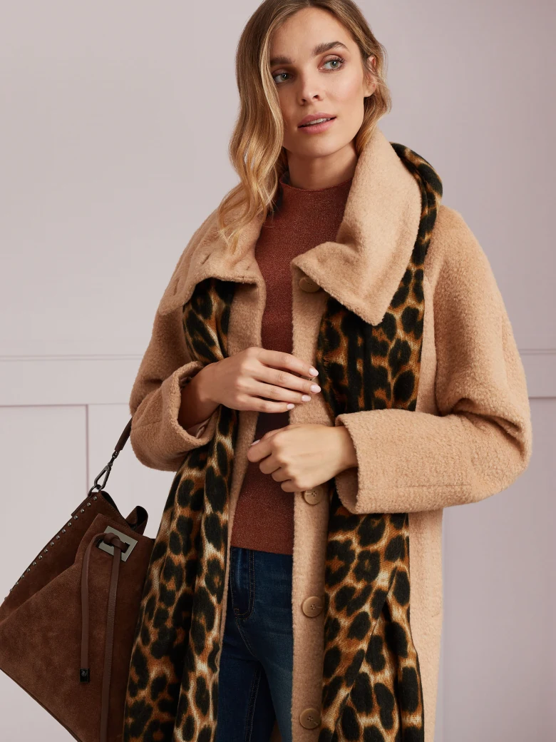 COAT WITH WOOL AND ALPACA