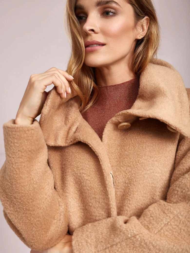 COAT WITH WOOL AND ALPACA