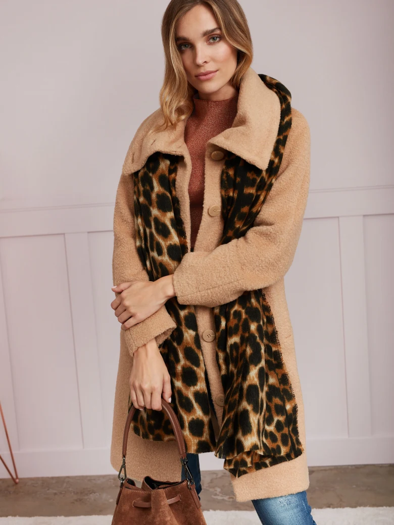 COAT WITH WOOL AND ALPACA