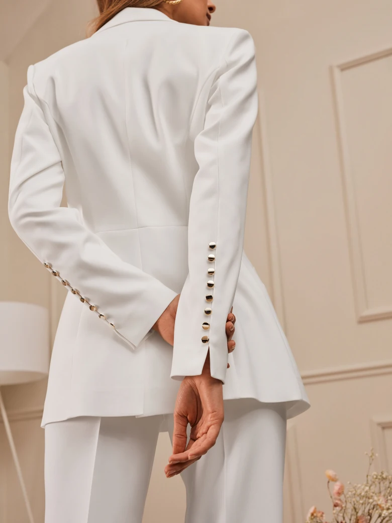 WHITE HIGH-WAISTED PANTS