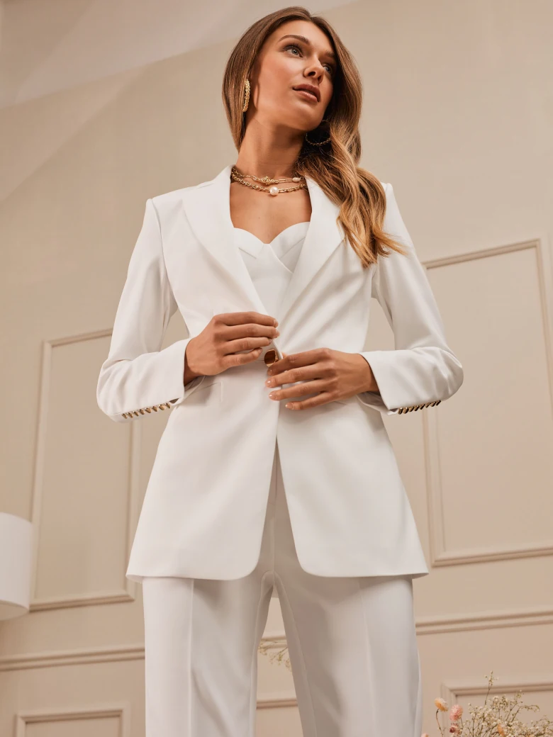WHITE HIGH-WAISTED PANTS