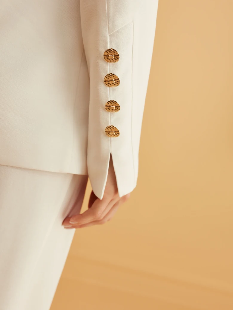 WHITE SINGLE-BREASTED JACKET