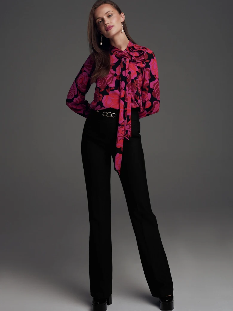 Black pants with wide legs