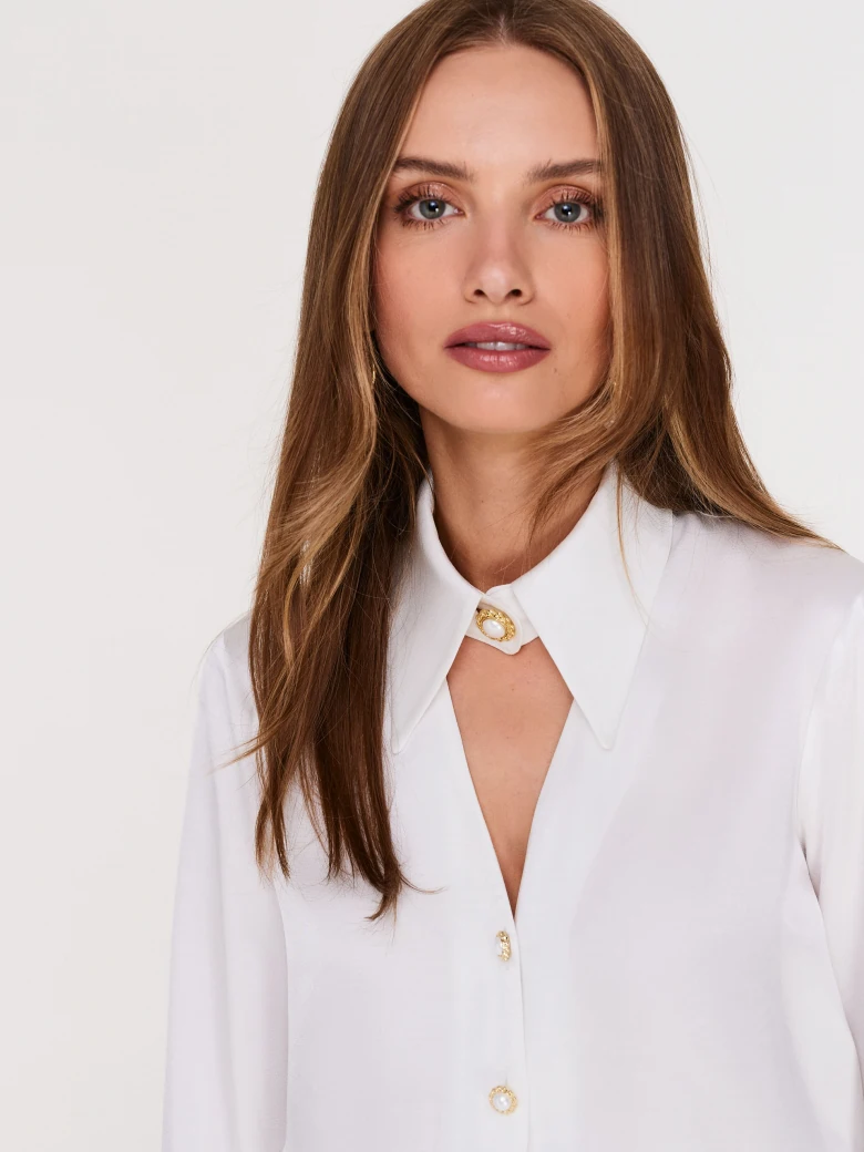 White shirt with cutout