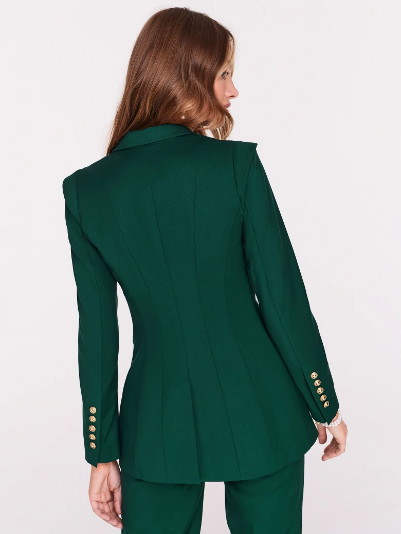 Elegant green single button jacket