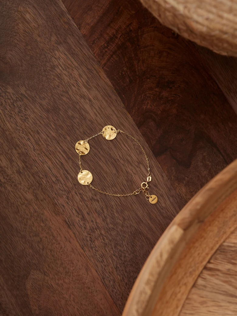 GOLD-PLATED BRACELET WITH BLANKS