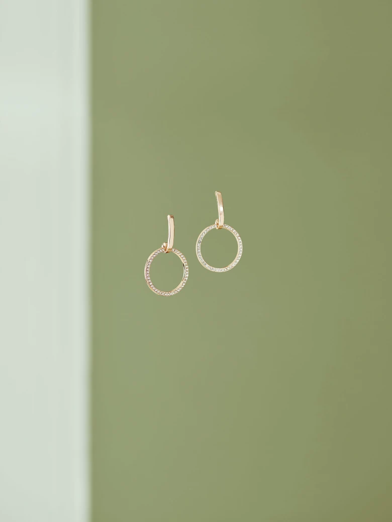 EARRINGS DECORATED WITH CRYSTALS