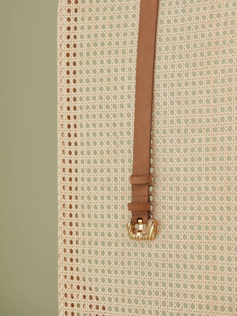 SUEDE BELT WITH BUCKLE