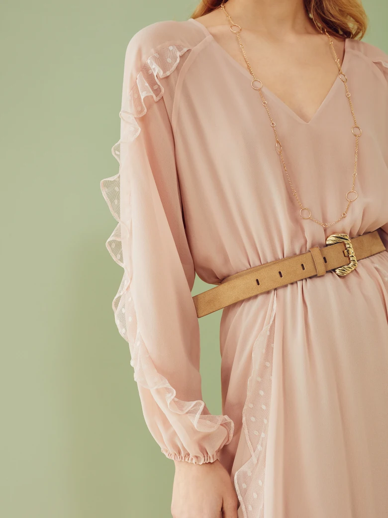 SUEDE BELT WITH BUCKLE