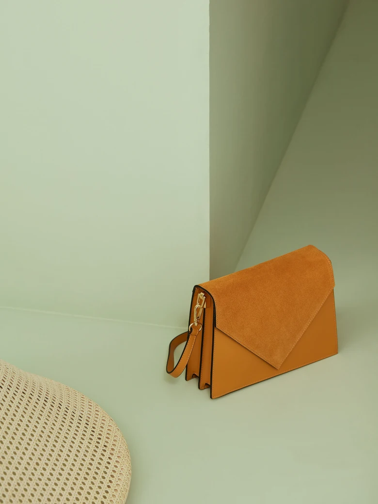 YELLOW LEATHER HANDBAG