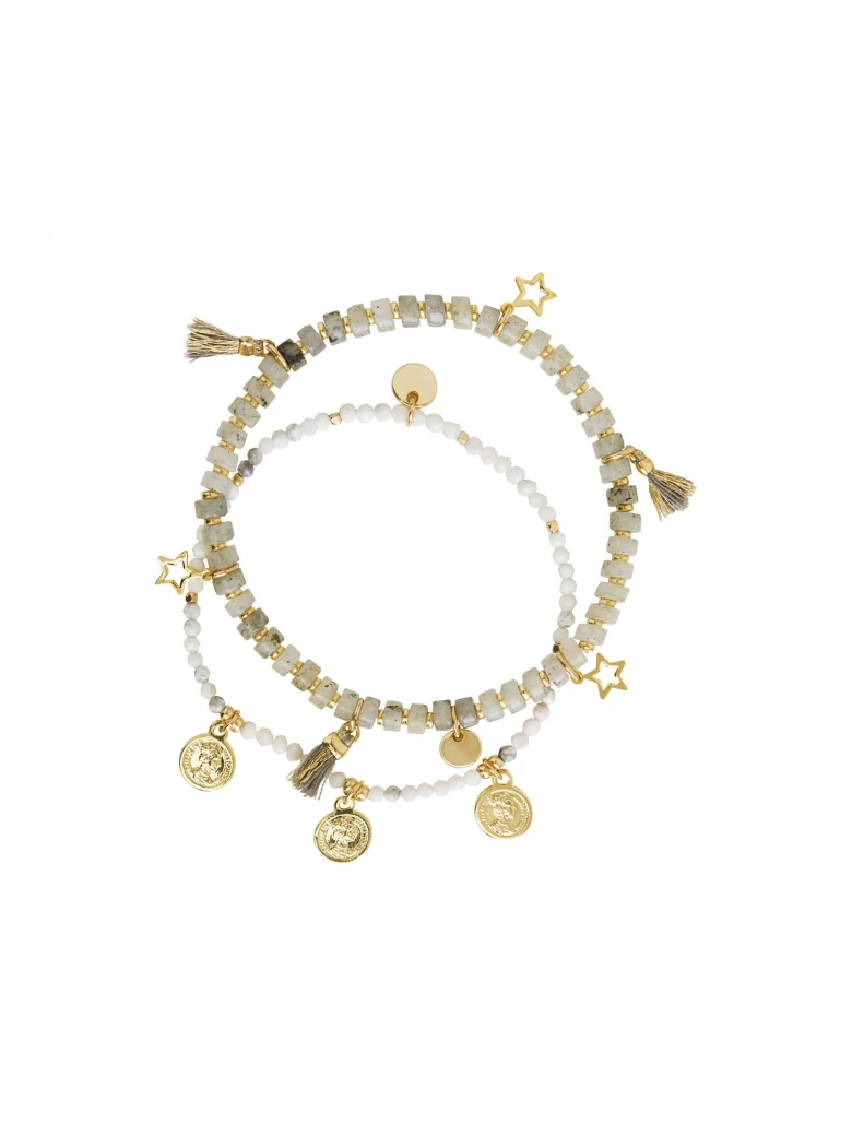SET OF BRACELETS WITH NATURAL STONES