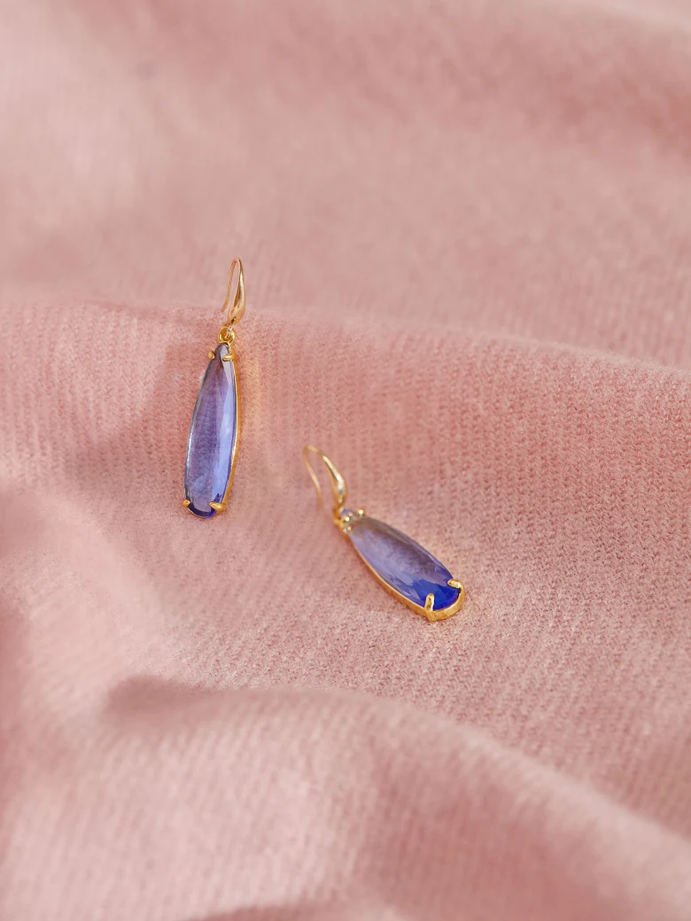 LONG BLUE EARRINGS