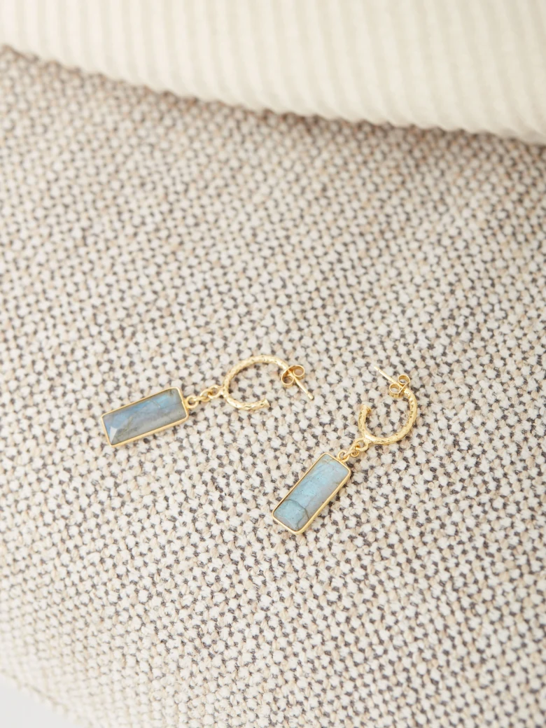 EARRINGS WITH INSET STONES