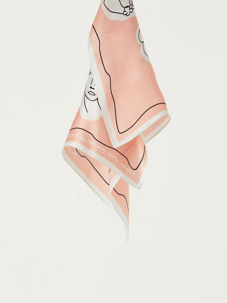 Peach gavroche in pattern