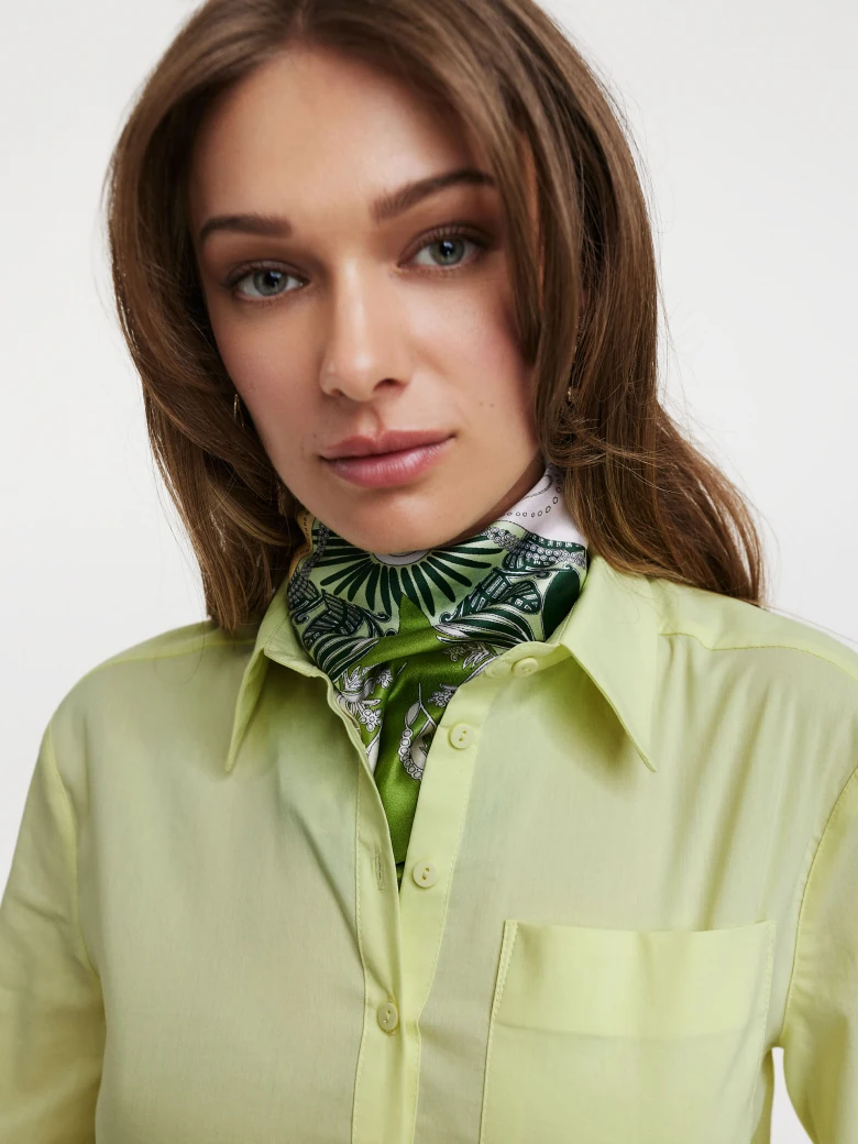 Green silk scarf