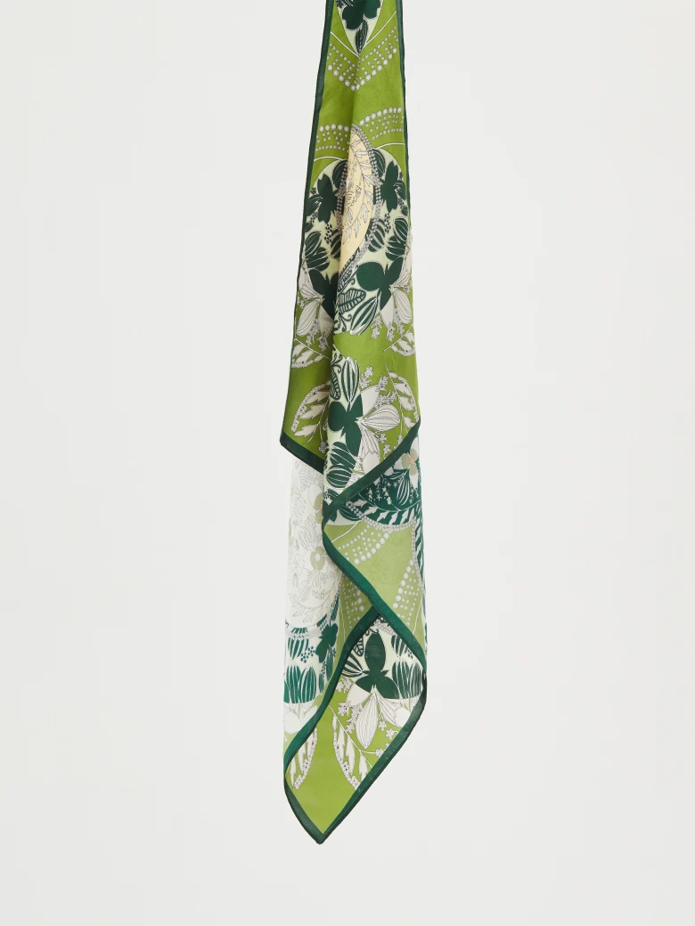 Green silk scarf