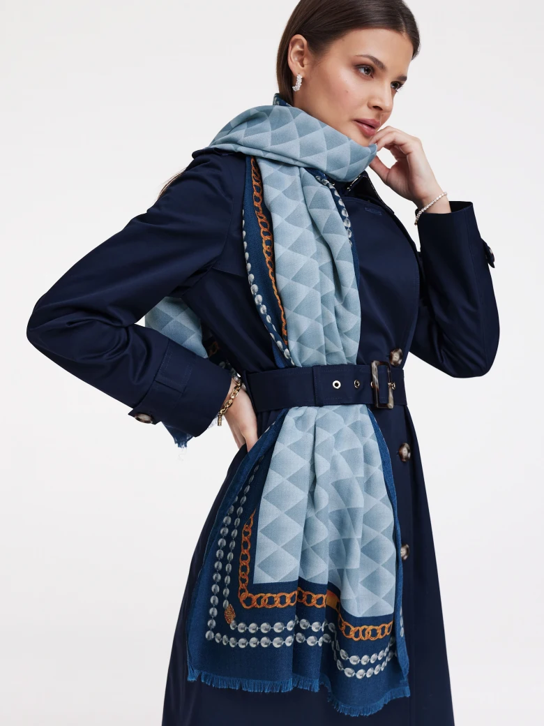 Natural blue scarf