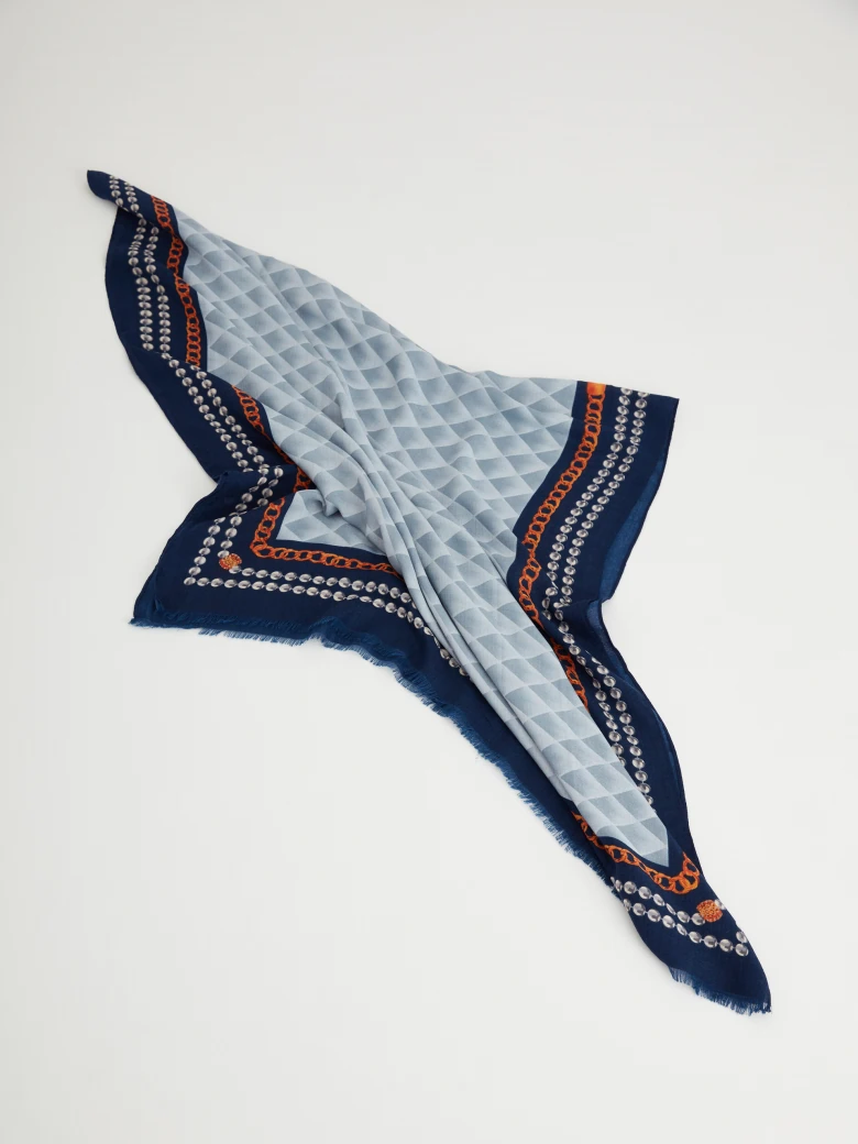 Natural blue scarf