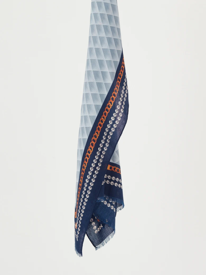Natural blue scarf