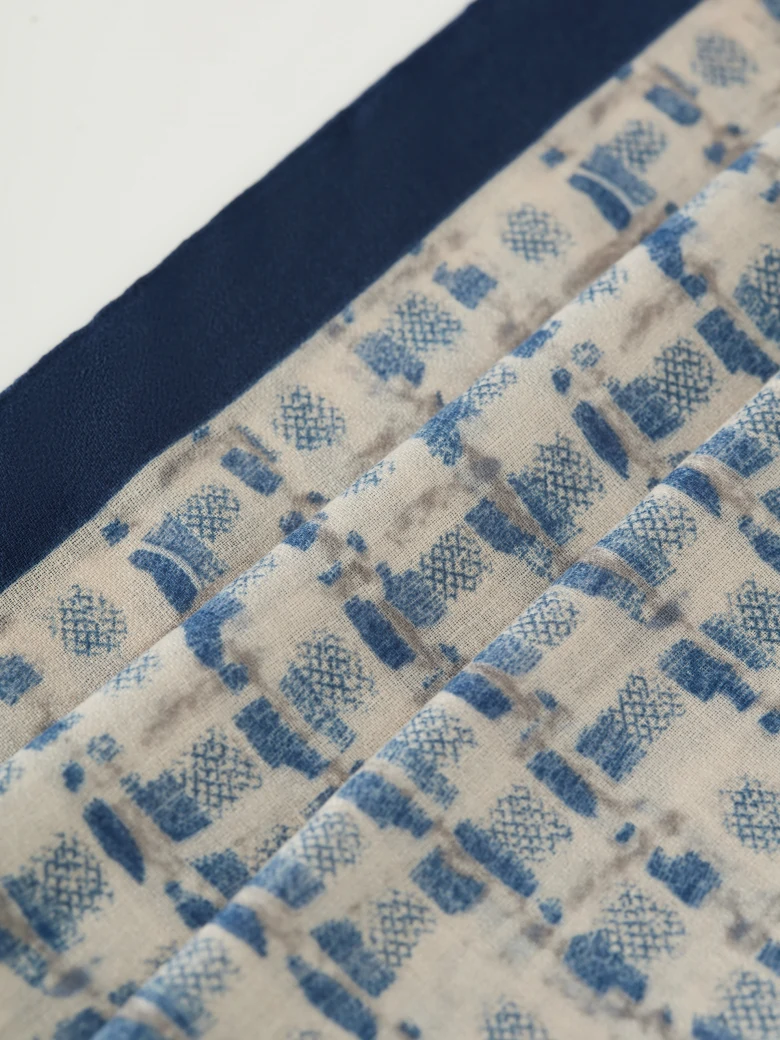 Navy blue viscose scarf