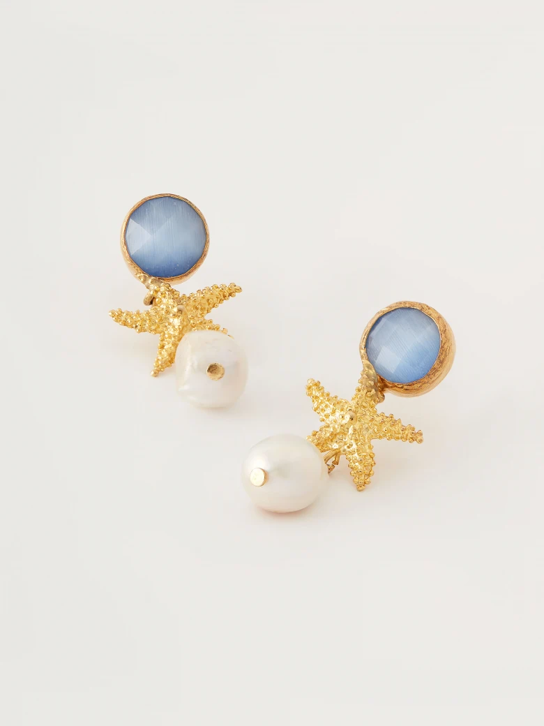 Starfish pendant earrings