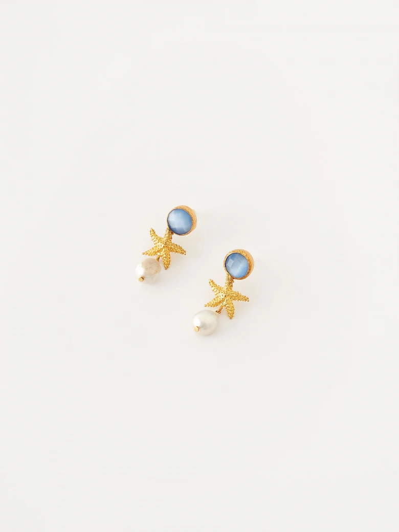 Starfish pendant earrings