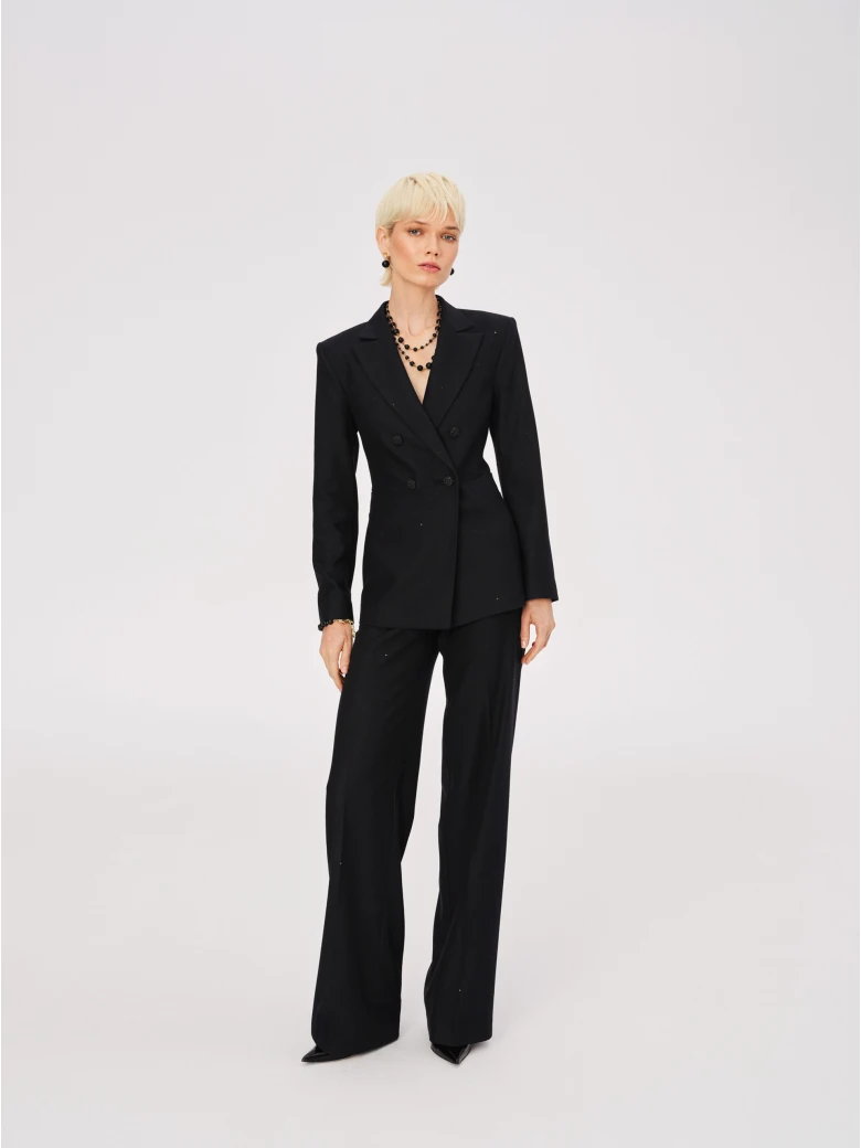 Suit pants with sequin detail