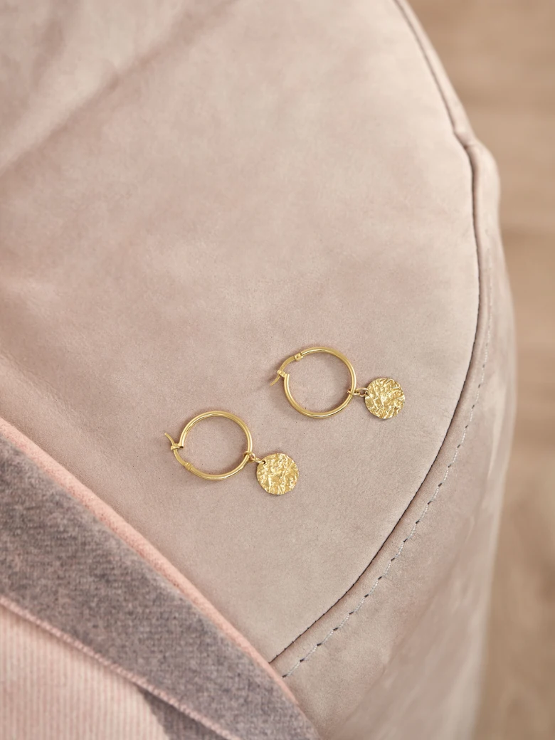 GOLD PLATED HOOPS EARRINGS