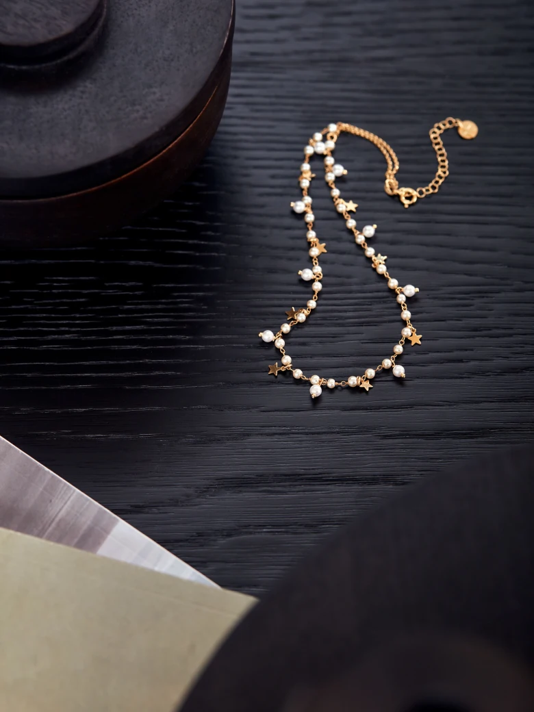 GOLD PLATED PEARL NECKLACE