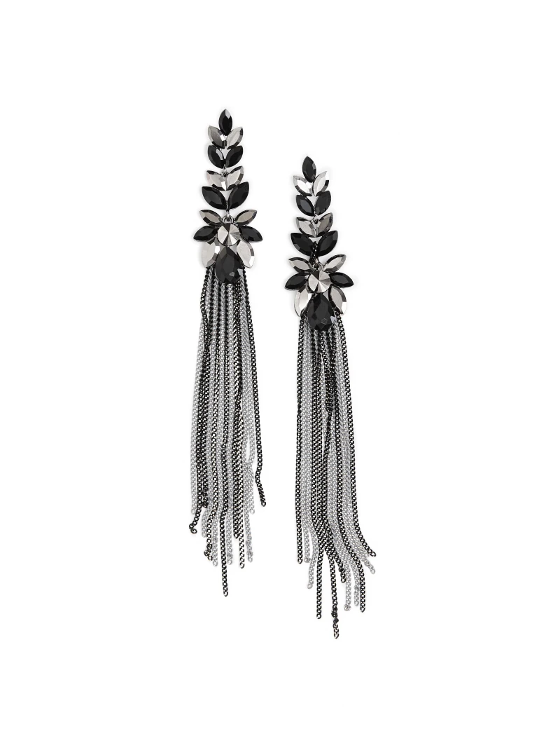 LONG BLACK EARRINGS