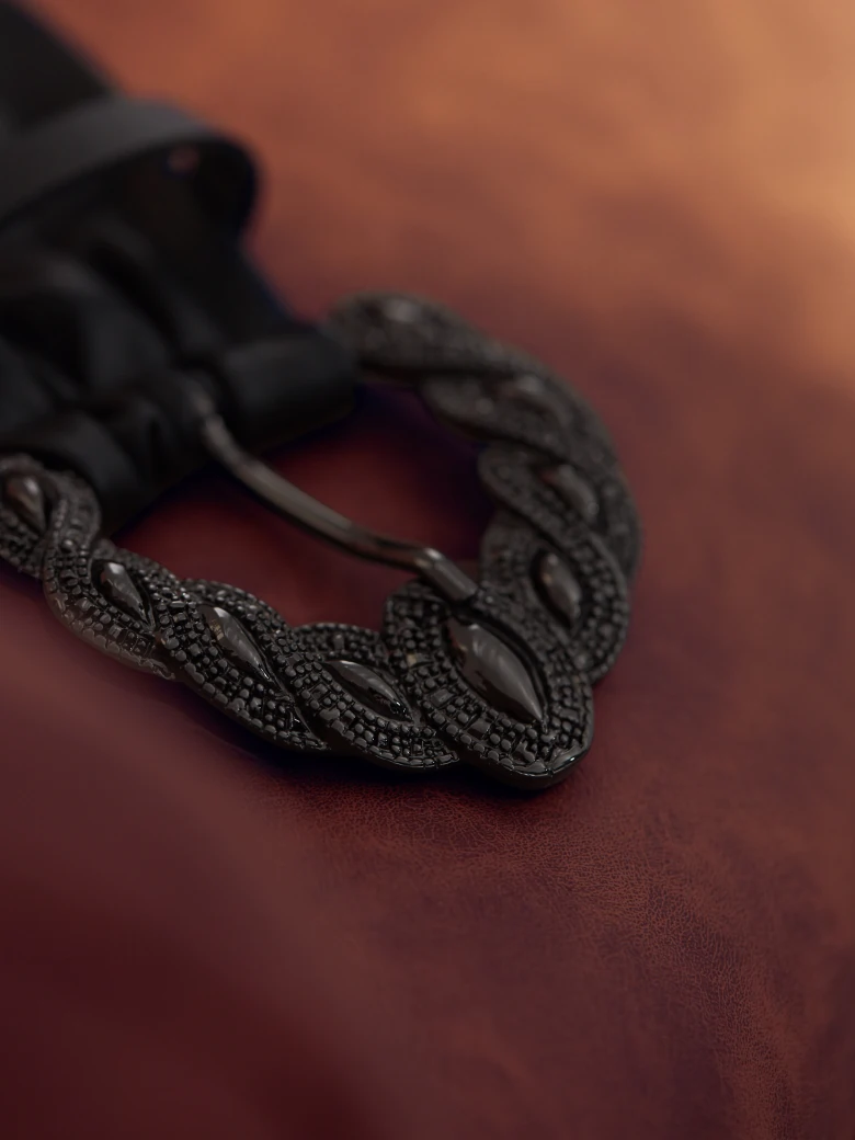 BLACK LEATHER BELT