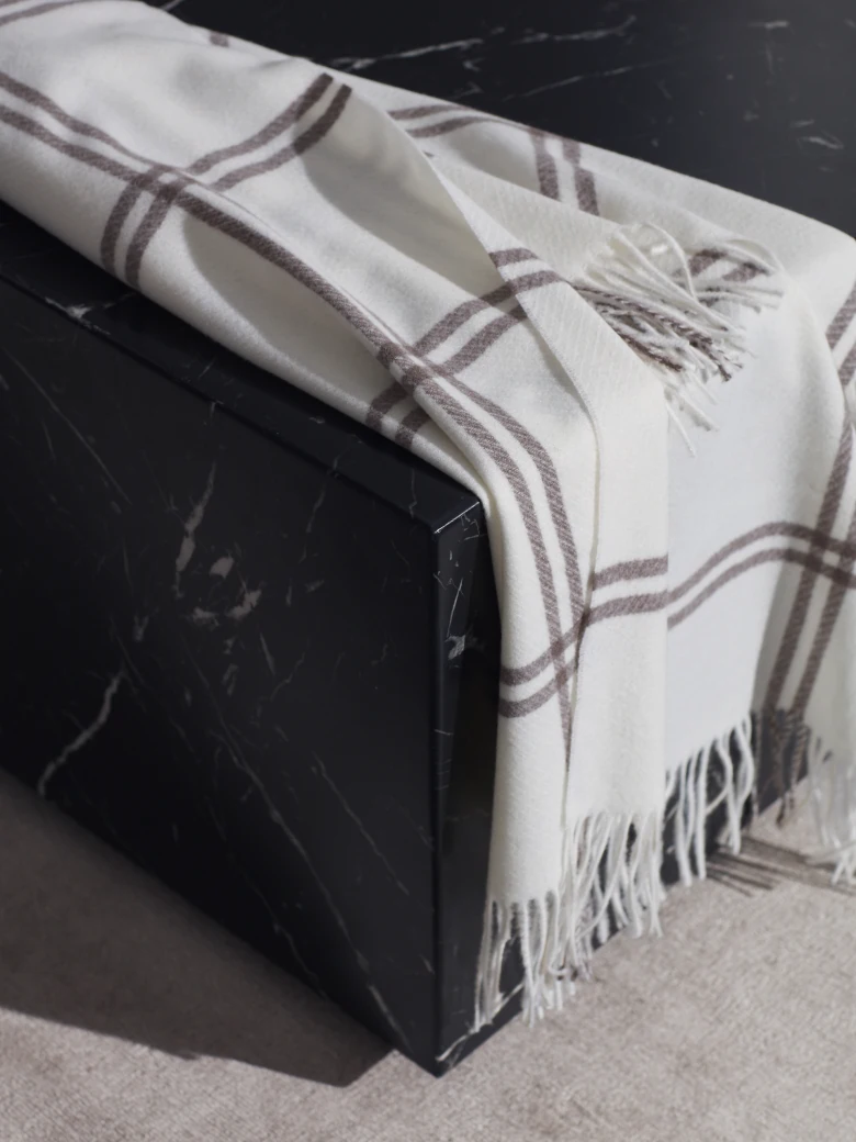 BROWN CHECK SCARF