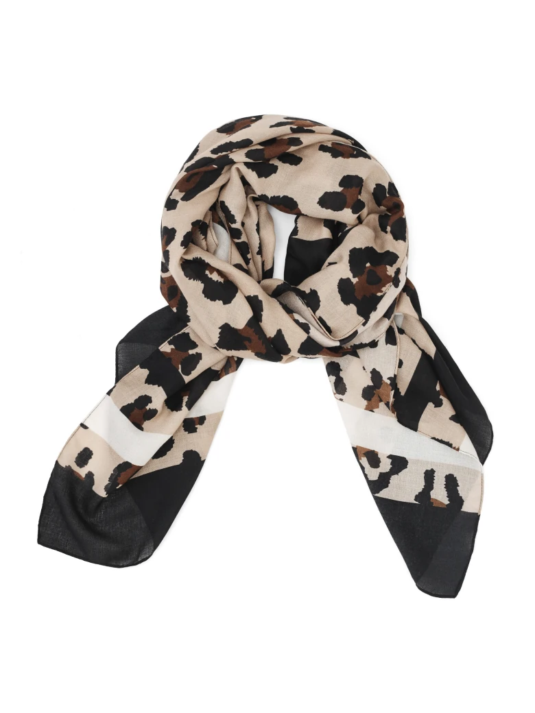 BEIGE CAMOUFLAGE SCARF