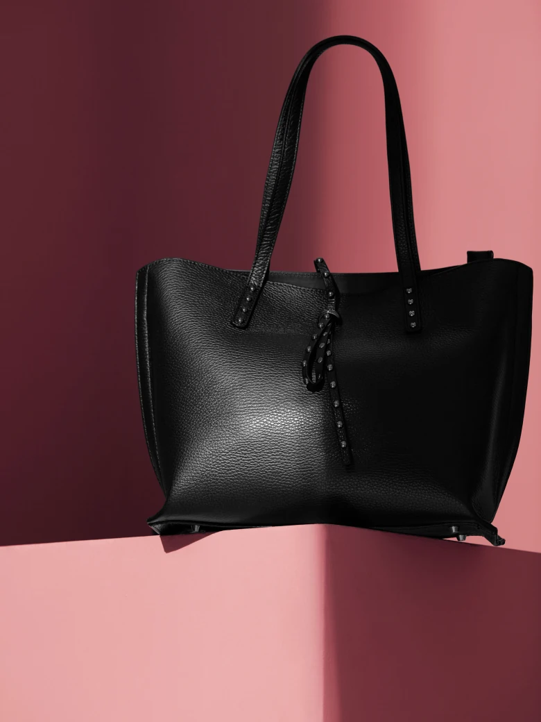 BLACK SHOPPER BAG