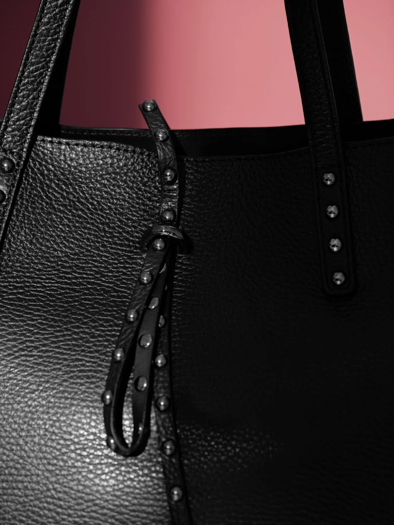 BLACK SHOPPER BAG