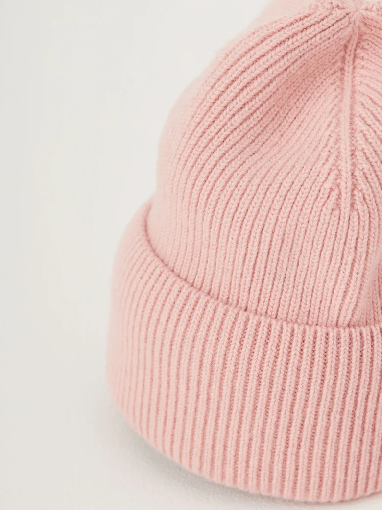 Pink cap with wool and cashmere