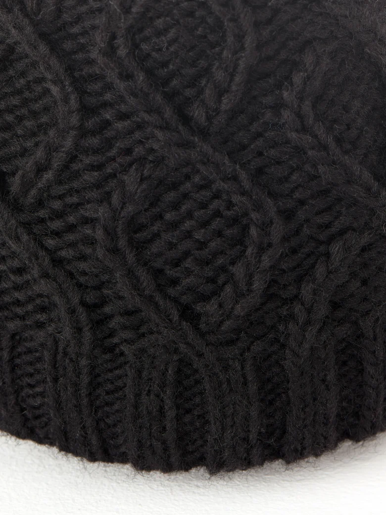 Black wool cap
