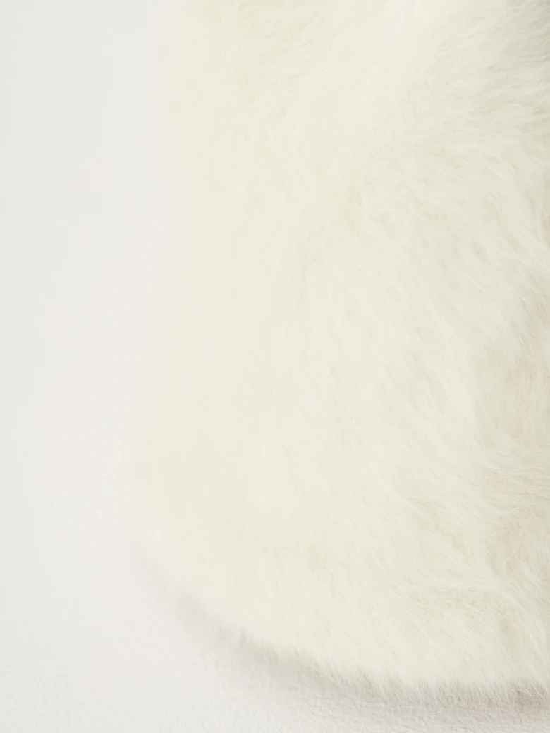 Cream angora beanie