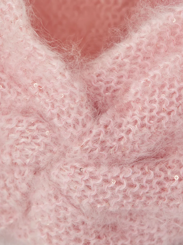 Pink mohair headband