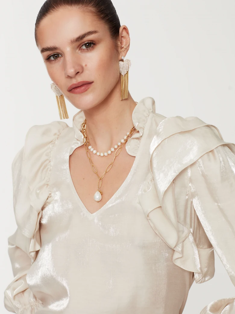 Long heart-shaped earrings