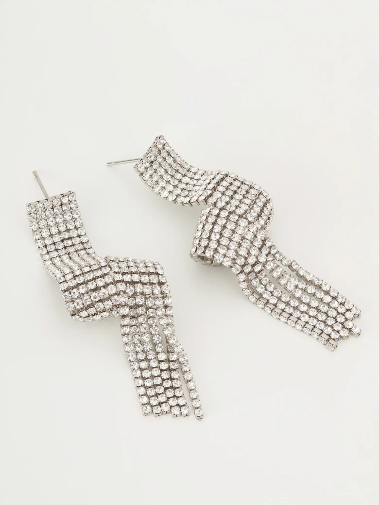 Earrings with glass crystals